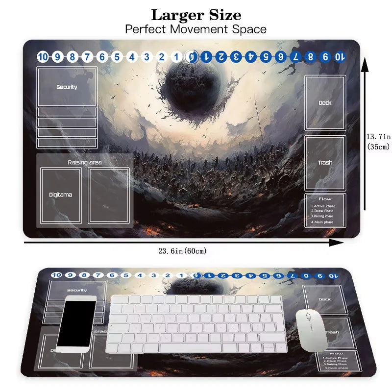 Magic Damnation MTG Playmat – Large Gaming Mouse Pad for Card Games | Custom Rubber Bottom 80x40cm