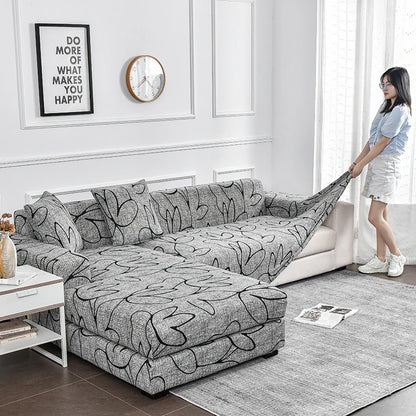 1pc Flower Printed Elastic Sofa Cover Antidirty Spandex Sofa Cover Furniture Protector for Bedroom Office Living Room Home Decor - BeeTrendyShop.COM