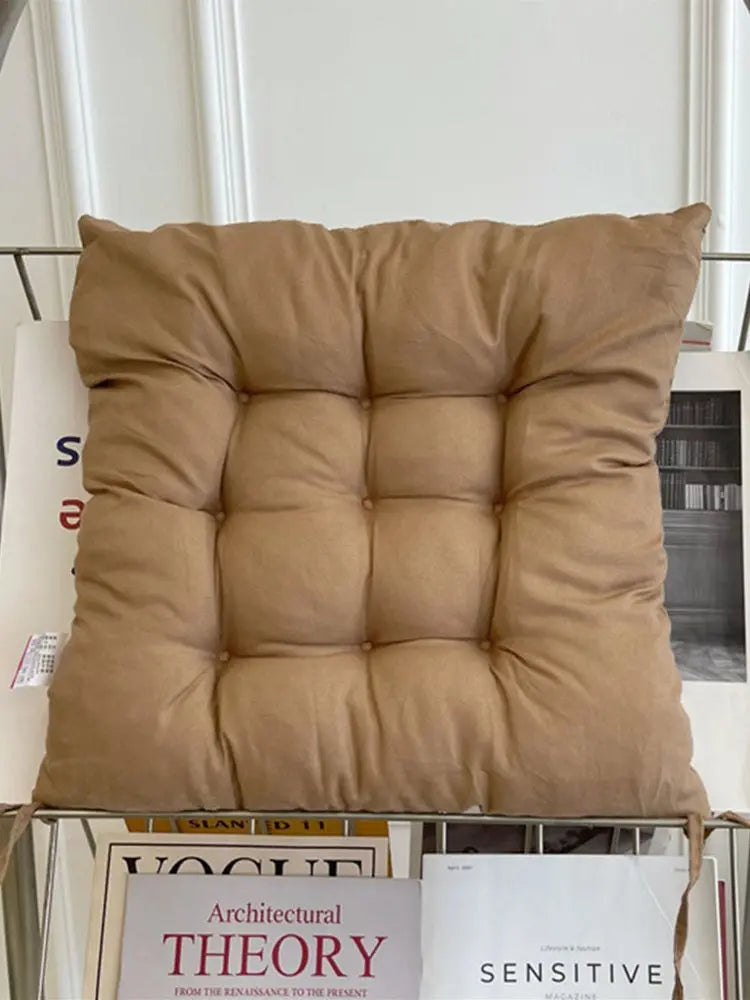 Linen Cushion Pearl Cotton Square Stool Backrest Pillow Home Office Computer Chair Protective Mat Seat Pad Buttocks Chair Mat - BeeTrendyShop.COM