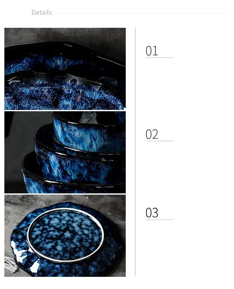 Creative Irregular Ceramic Tableware Soup Bowl Salad Bowl Dessert Plate Deep Plate Fish Plate Seasoning Dish Specialty Tableware