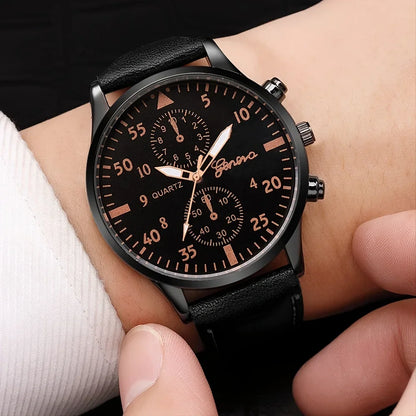 Watches for Men Reloj Hombre Fashion Retro Business Hand Watch Leather Watches Quartz Wristwatch Clock Gift Relogios Masculino - BeeTrendyShop.COM