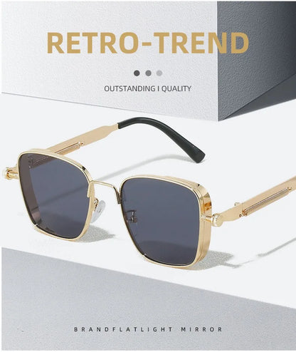 Shatar Polarized Metal Sunglasses – High-End UV400 Punk Fashion for Men