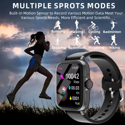 Waterproof Smartwatch 1.83" – Answer Calls, Sleep Monitor, Pedometer, Sports & Alerts