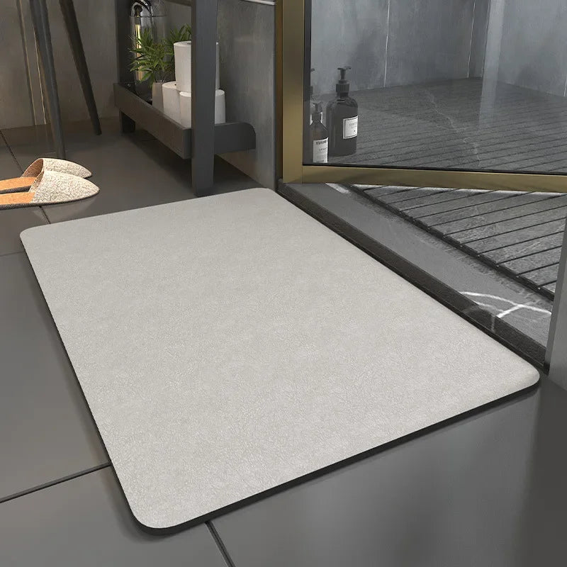 Diatom Mud Bathroom Mat – Nordic Style Anti-Slip Absorbent Toilet Floor Carpet | Soft Diatomite