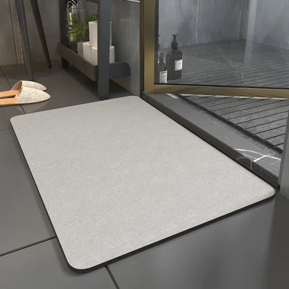 Diatom Mud Bathroom Mat – Nordic Style Anti-Slip Absorbent Toilet Floor Carpet | Soft Diatomite