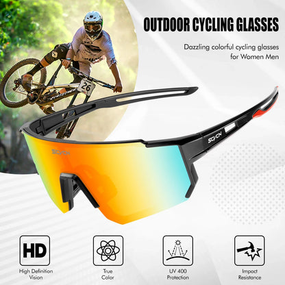 SCVCN Sport Cycling Sunglasses – TR90 Frame UV400 for Hiking & Baseball