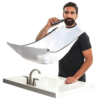 Men's Shaving Apron Beard Catcher Bib 110x70cm – Waterproof Cape with Suction Cups