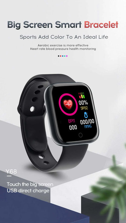 Y68 D20 Multifunctional Smartwatch – Bluetooth, Music Control, Fitness Bracelet, Sleep Monitor