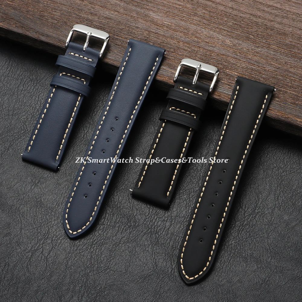 Quick Release Watch Band for Men Women Watchband Retro Cowhide Watch Strap Replacement Belt 18mm 20mm 22mm Vintage Brown Straps - BeeTrendyShop.COM