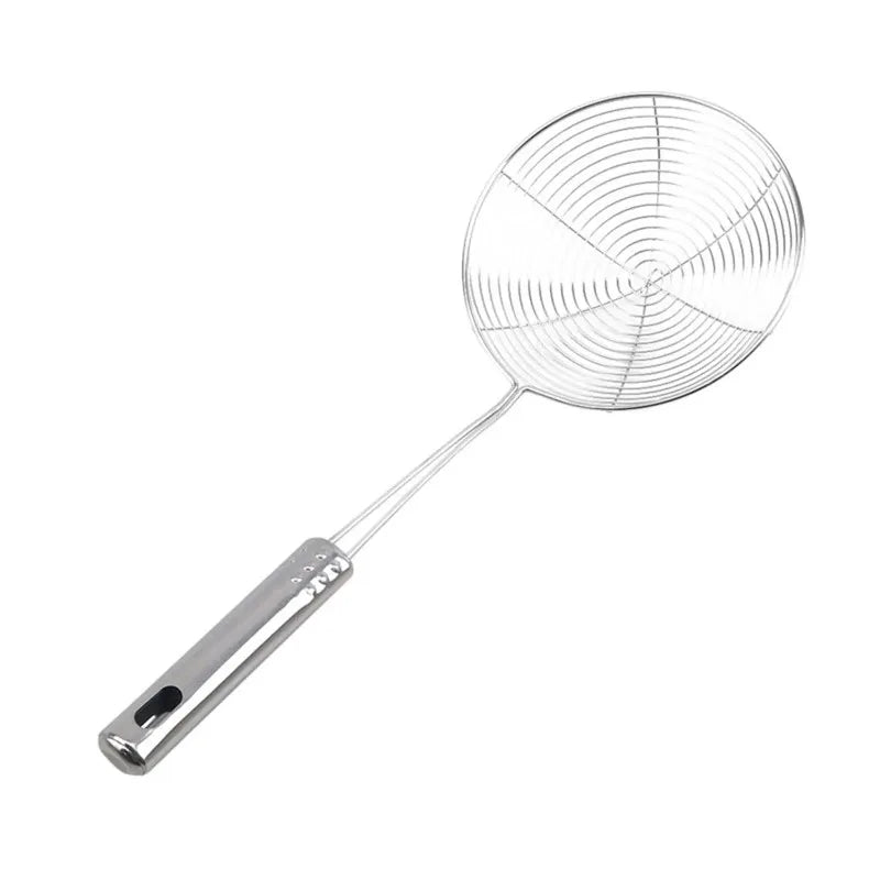 1pc Stainless Steel Fry Basket French Fries Skimmer Oil Drain Strainer Kitchen Restaurant Supplies Wire Mesh Scoop Fryer Scoop