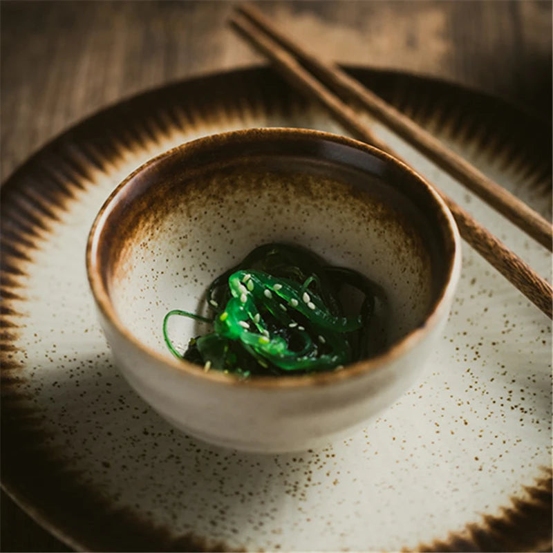 4.5inch Japanese Ceramic Rice Bowl Porcelain Dishes Pretty Restaurant Table Top items Soup Noodles Sauce Bowls Dinnerware