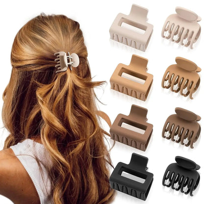 8Pcs Medium Hair Claw Clips – Matte Jaw Clips for Thin Hair (Women & Girls)
