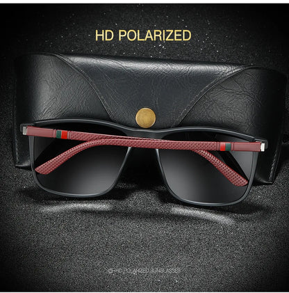 Men's Polarized Sports Sunglasses – UV400 Mirror Square Fishing Eyewear