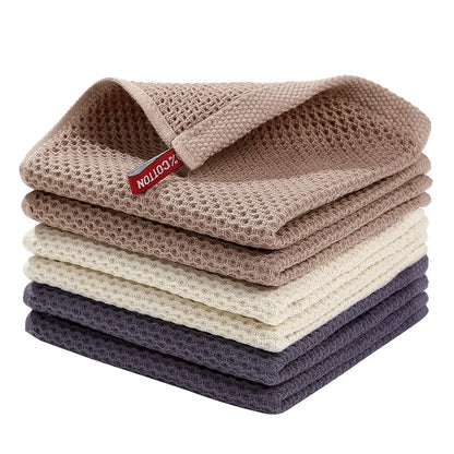 Cotton Honeycomb Kitchen Dishcloth – Soft, Absorbent & Breathable Cleaning Cloth