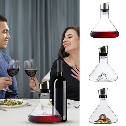 Iceberg Whisky Decanter – 1500ml Lead-Free Crystal Wine Carafe with Aerator