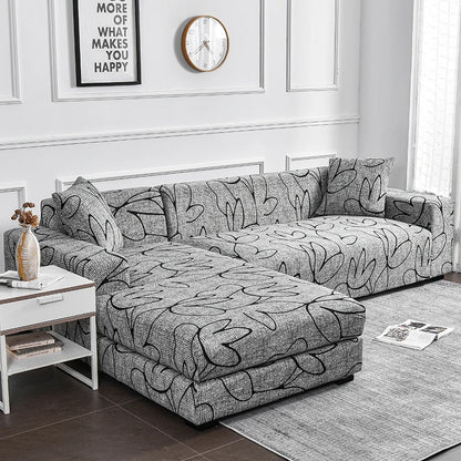 1pc Flower Printed Elastic Sofa Cover Antidirty Spandex Sofa Cover Furniture Protector for Bedroom Office Living Room Home Decor - BeeTrendyShop.COM