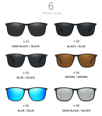 Men's Polarized Sports Sunglasses – UV400 Mirror Square Fishing Eyewear