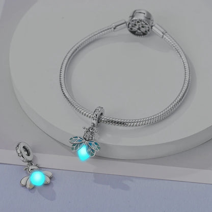 925 Sterling Silver Chameleon Luminous Butterfly Charm Bead – DIY Jewelry