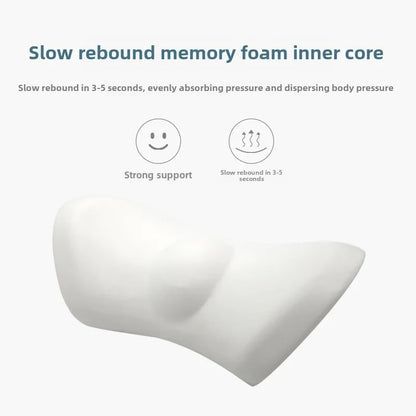 Breathable Memory Foam Lumbar Support Cushion – Car Seat, Bed & Office Waist Pillow