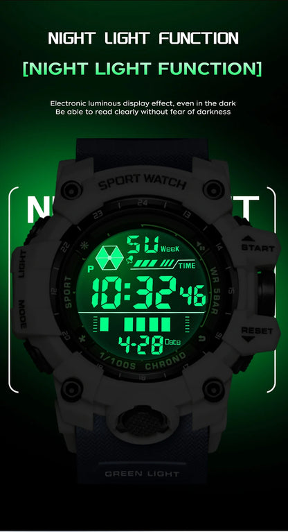 SANDA 6229 Digital Watches for Men Waterproof Luminous Outdoor Sports Watch Fashion Clock Simple Multifunction Male Wristwatch - BeeTrendyShop.COM