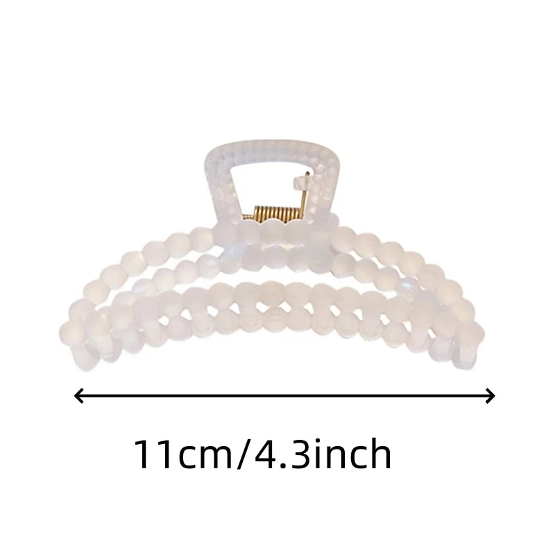 Large Clear Hair Claw Clip – 4.5-Inch Transparent Hairpin for Thick & Thin Hair (3Pcs)