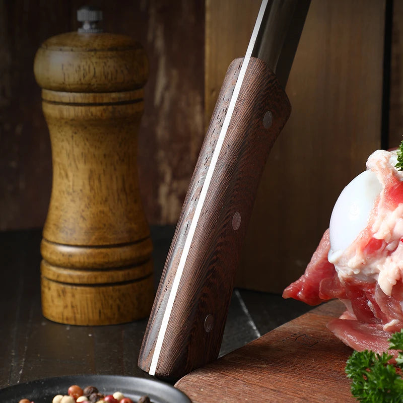 Forged Kitchen Boning & Fillet Knife – Chef Slicing Knife for Fishing & Grilling