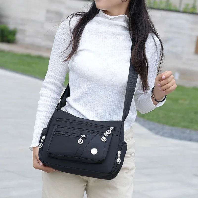 Women's casual large capacity crossbody bag, multifunctional waterproof shoulder bag, shopping handbag - BeeTrendyShop.COM