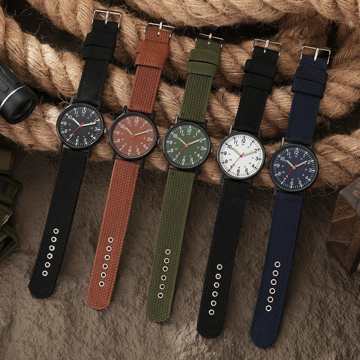 Men Watches Casual Nylon Band Sports Watch Anlog Quartz Military Wristwatches Relogio Masculino Reloj Hombre - BeeTrendyShop.COM