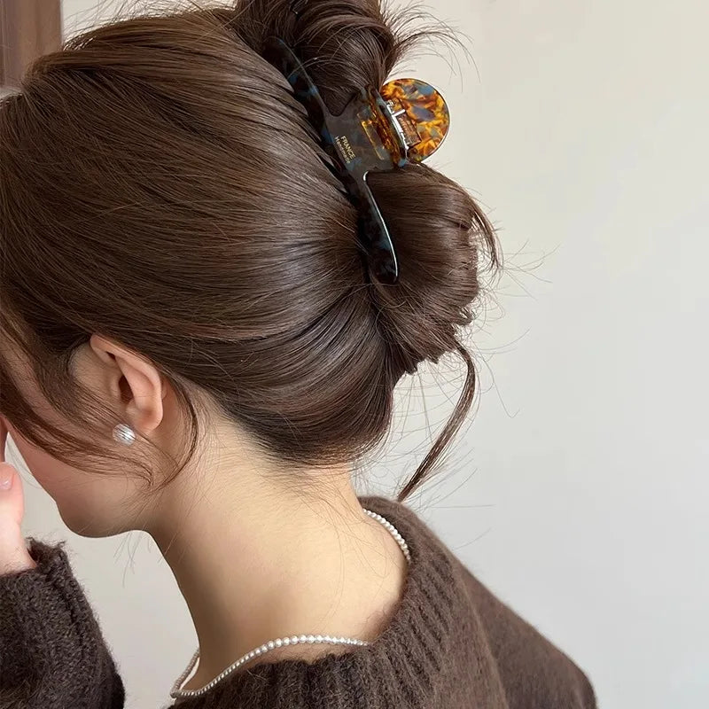 Acetate Leopard Hair Claw Clip – Chic Barrette for Women & Girls