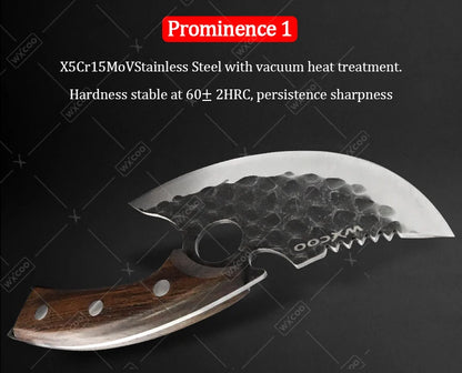 Handmade Forged Kitchen Knife Set – Multifunctional Chef Knives with Bottle Opener