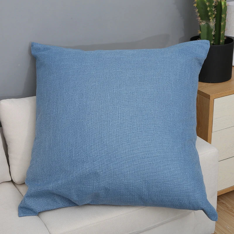 Large Soft Sofa & Bed Backrest Cushion Cover 80CM – Solid Color Washable Huge Pillow Case Protector