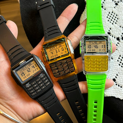 Men's LED Digital Sport Watch – Luxury Electronic Multifunction Calculator Wristwatch