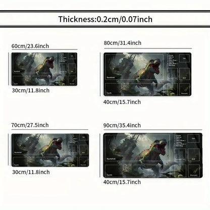 Jungle Dinosaur Gaming Playmat – Durable Rubber MTG & TCG Card Game Mat | 35x60cm Large Mouse Pad