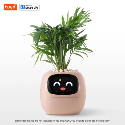 Smart Planter, Over 49 Rich Expressions,7 smart sensors,AI Chips Make Raising Plants Easy and Fun - BeeTrendyShop.COM