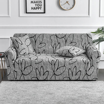 1pc Flower Printed Elastic Sofa Cover Antidirty Spandex Sofa Cover Furniture Protector for Bedroom Office Living Room Home Decor - BeeTrendyShop.COM