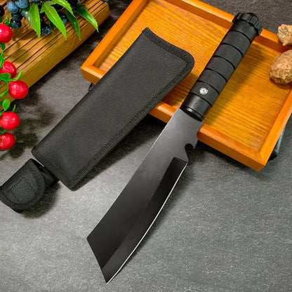 Handmade Forged Butcher Boning Knife – Stainless Steel Meat Cleaver with Plastic Handle