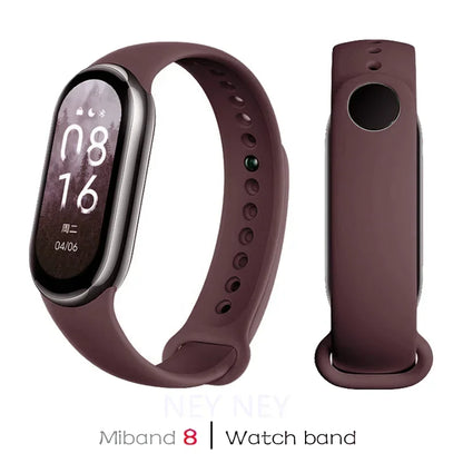 Silicone Sport Watchband for Xiaomi Mi Band 8 & 9 NFC – Waterproof Replacement Strap