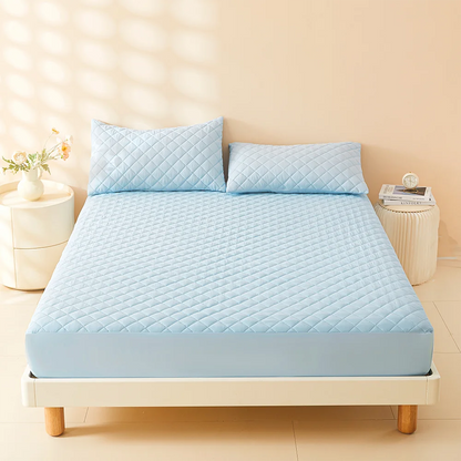 1pc 3D Air Fabric Thick Mattress Cover, 100% Waterproof Mattress Protector, Soft and Breathable Fitted Bed Sheet (No Pillowcase) - BeeTrendyShop.COM