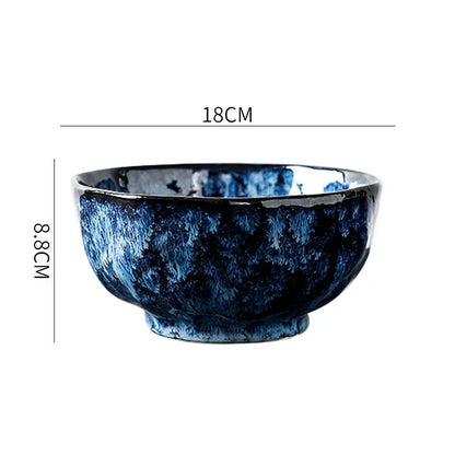 Creative Irregular Ceramic Tableware Set – Soup Bowl, Salad Bowl, Dessert & Fish Plate