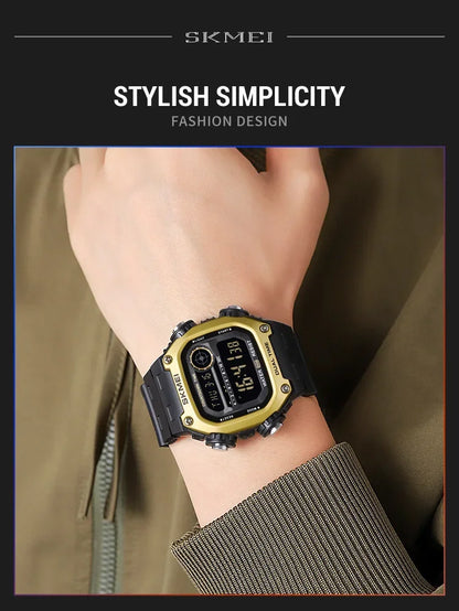 SKMEI 2126 Digital Countdown Sports Watches for Men LED Display Waterproof Stopwatch Mens Wristwatch Alarm Clock montre homme - BeeTrendyShop.COM