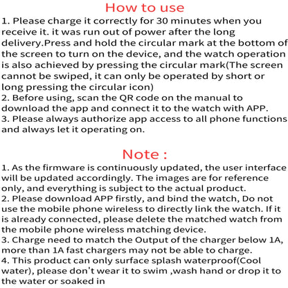 Smartwatch – Message Alerts, Fitness Monitor, Smart Bracelet, Birthday Gift for Men & Women