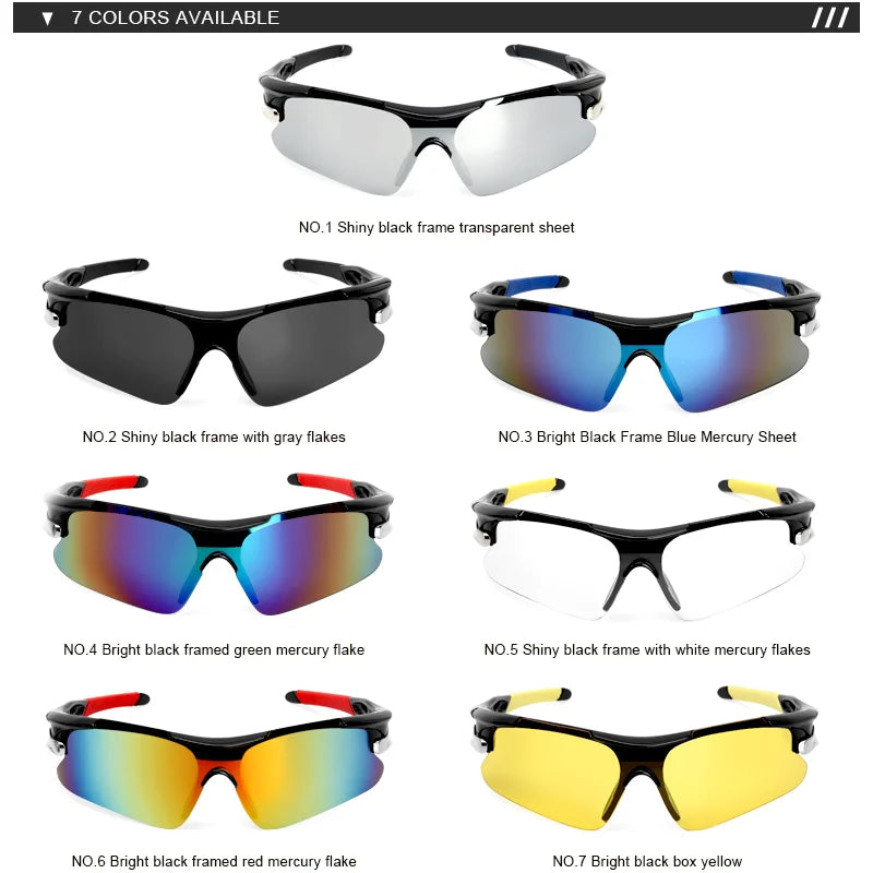 RIDERACE Cycling Sunglasses – UV400 Road & MTB Bike Protection Goggles Unisex