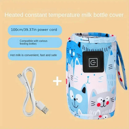 Portable USB Milk Warmer Bag – Insulated Stroller Travel Nursing Bottle Heater