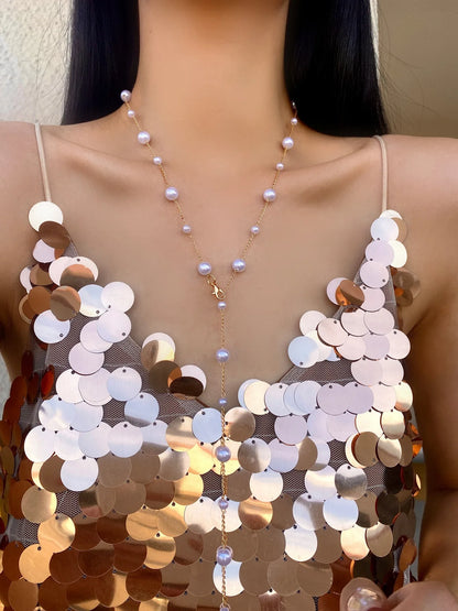 Bohemian Y-Shaped Necklace for Women – Y2K Metal Clavicle Chain Choker