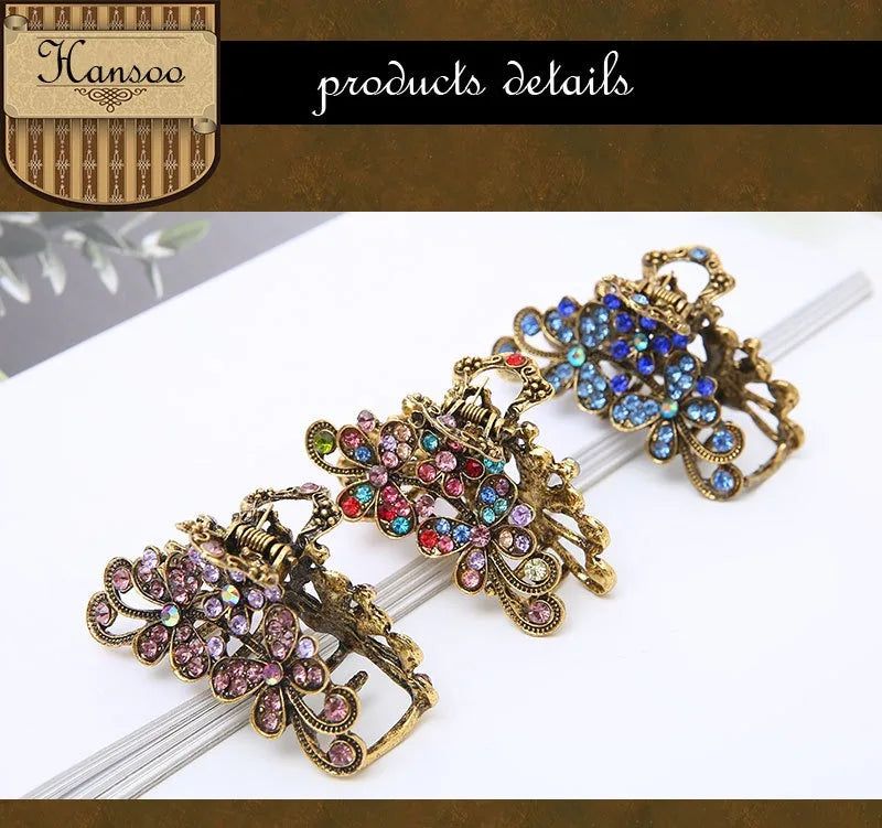 Large Frosted Square Hair Claw Clip – Solid Color Barrette for Women & Girls