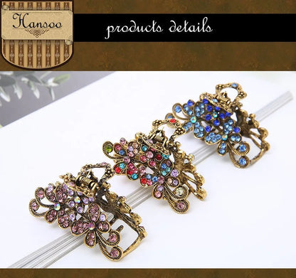 Large Frosted Square Hair Claw Clip – Solid Color Barrette for Women & Girls
