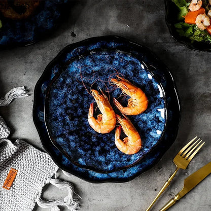 Creative Irregular Ceramic Tableware Set – Soup Bowl, Salad Bowl, Dessert & Fish Plate