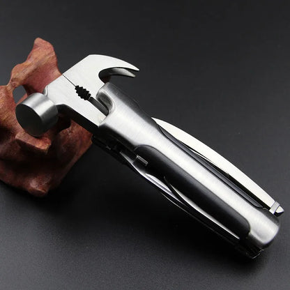 15-in-1 Multifunctional Survival Hammer Tool – Folding Knife, Pliers & Camping Gear
