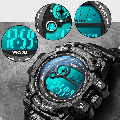 New Men LED Digital Watches Luminous Fashion Sport Waterproof Watches For Man Date Army Military Clock Relogio Masculino - BeeTrendyShop.COM