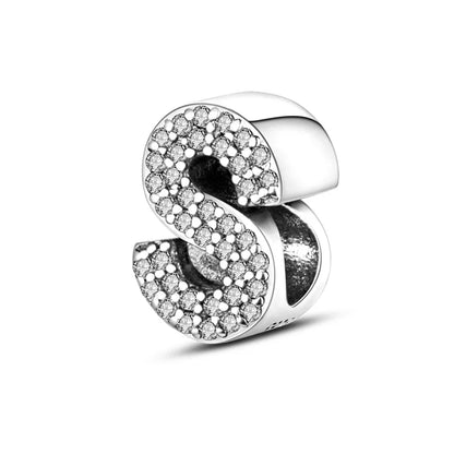 925 Sterling Silver A-Z Letter Charm Beads – Gold Alphabet DIY Birthday Jewelry